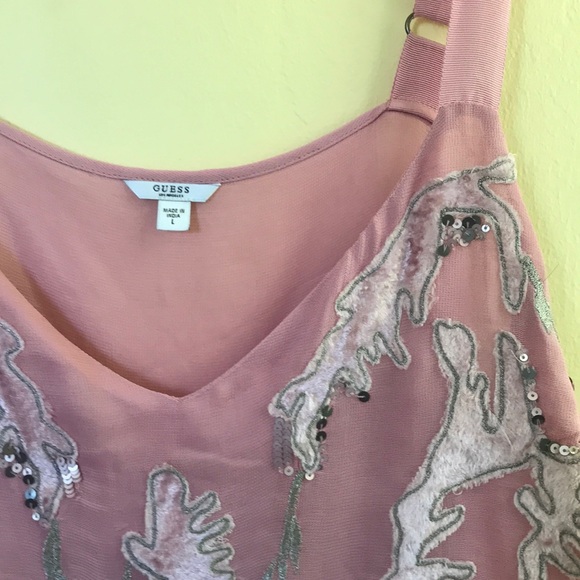 SOLD Guess Sequin Tank Top, Size Large - Picture 3 of 4
